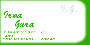 irma gura business card